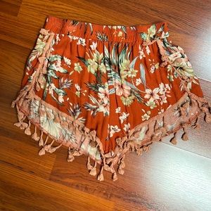 Tropical orange shorts